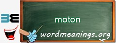WordMeaning blackboard for moton